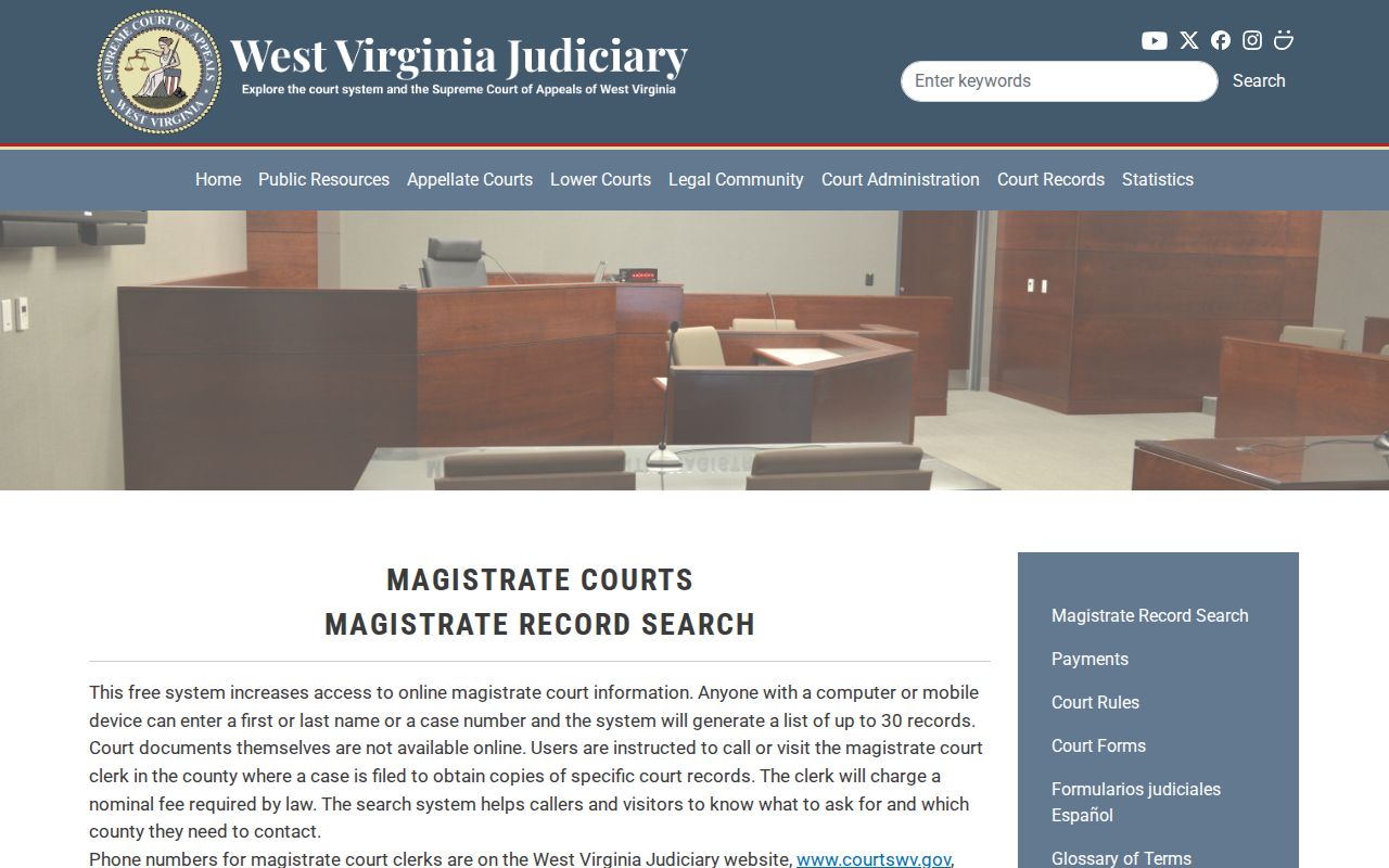 Grant County deed records supporting case lookup through the West Virginia Magistrate search